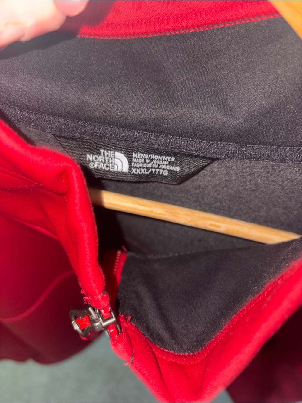 The North Face Men’s Apex Softshell Jacket Red and Black Hoodie Jacket XXXL - Picture 3 of 4